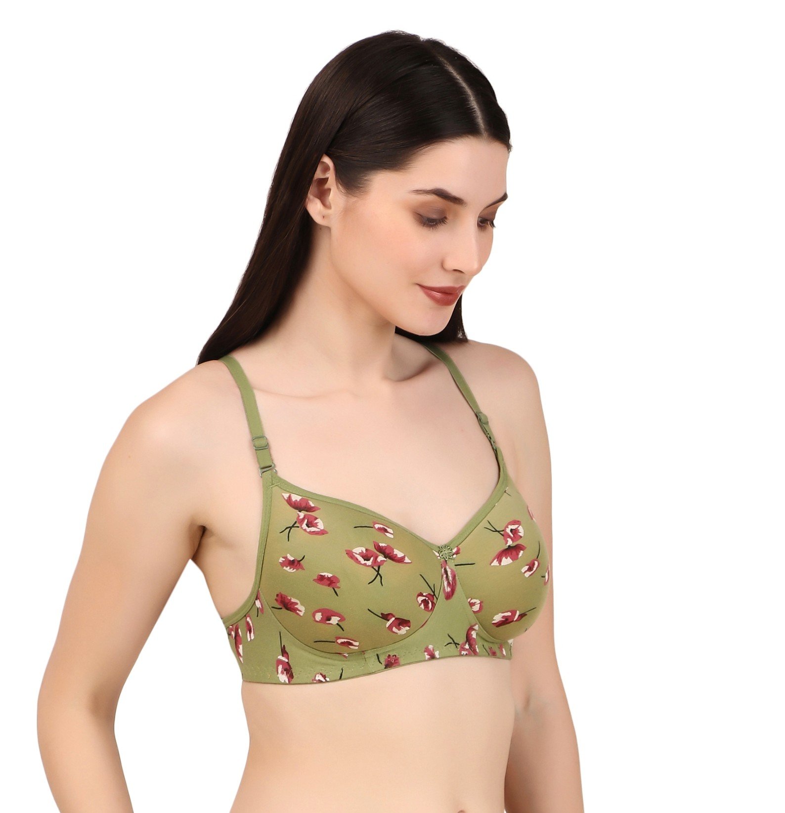 Seamless Regular Strap Full Coverage Padded Bra