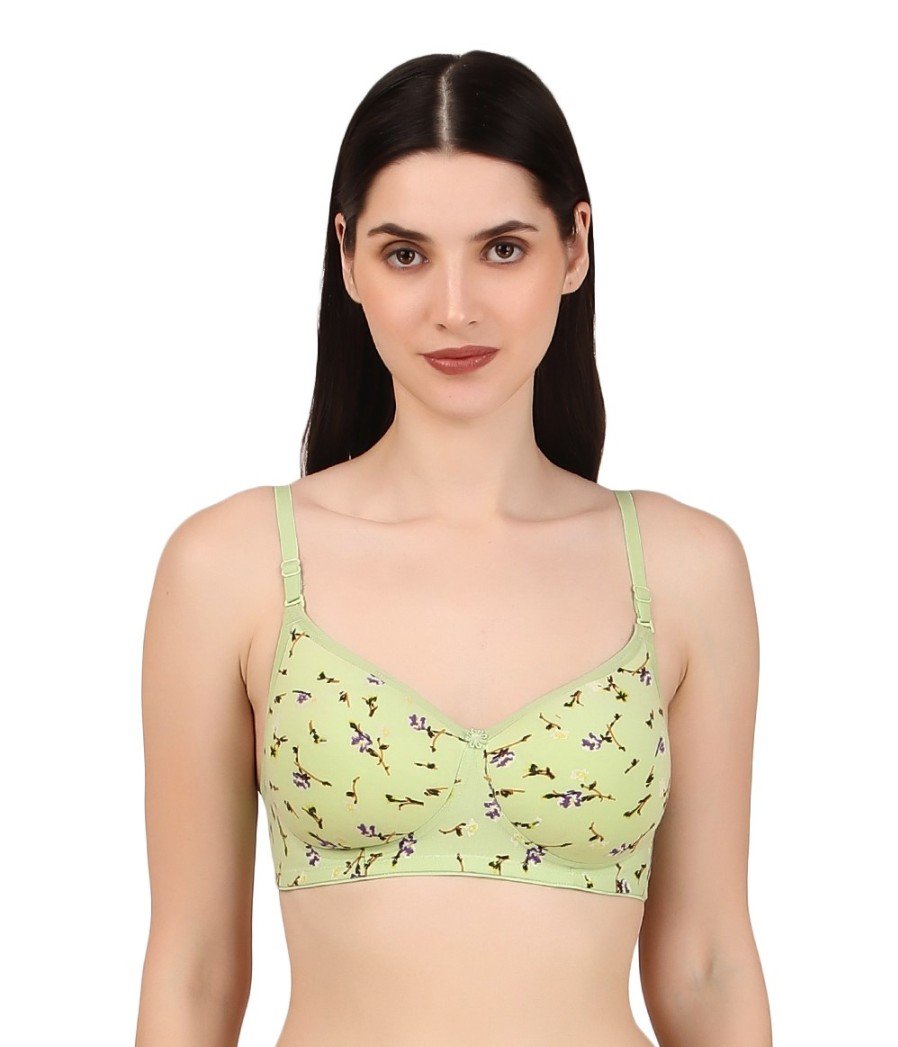 Seamless Printed Lightly Padded Bra