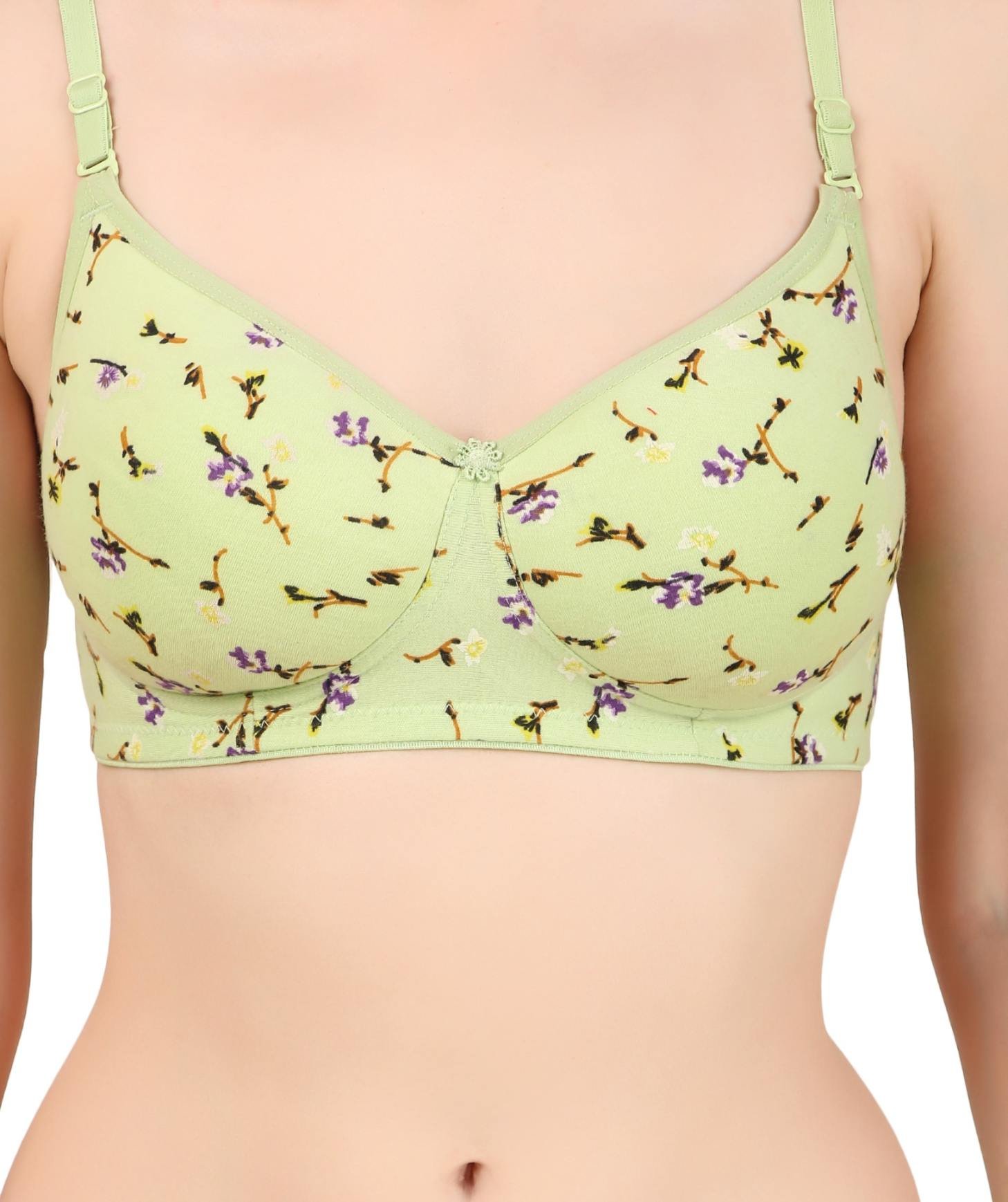 Seamless Printed Lightly Padded Bra