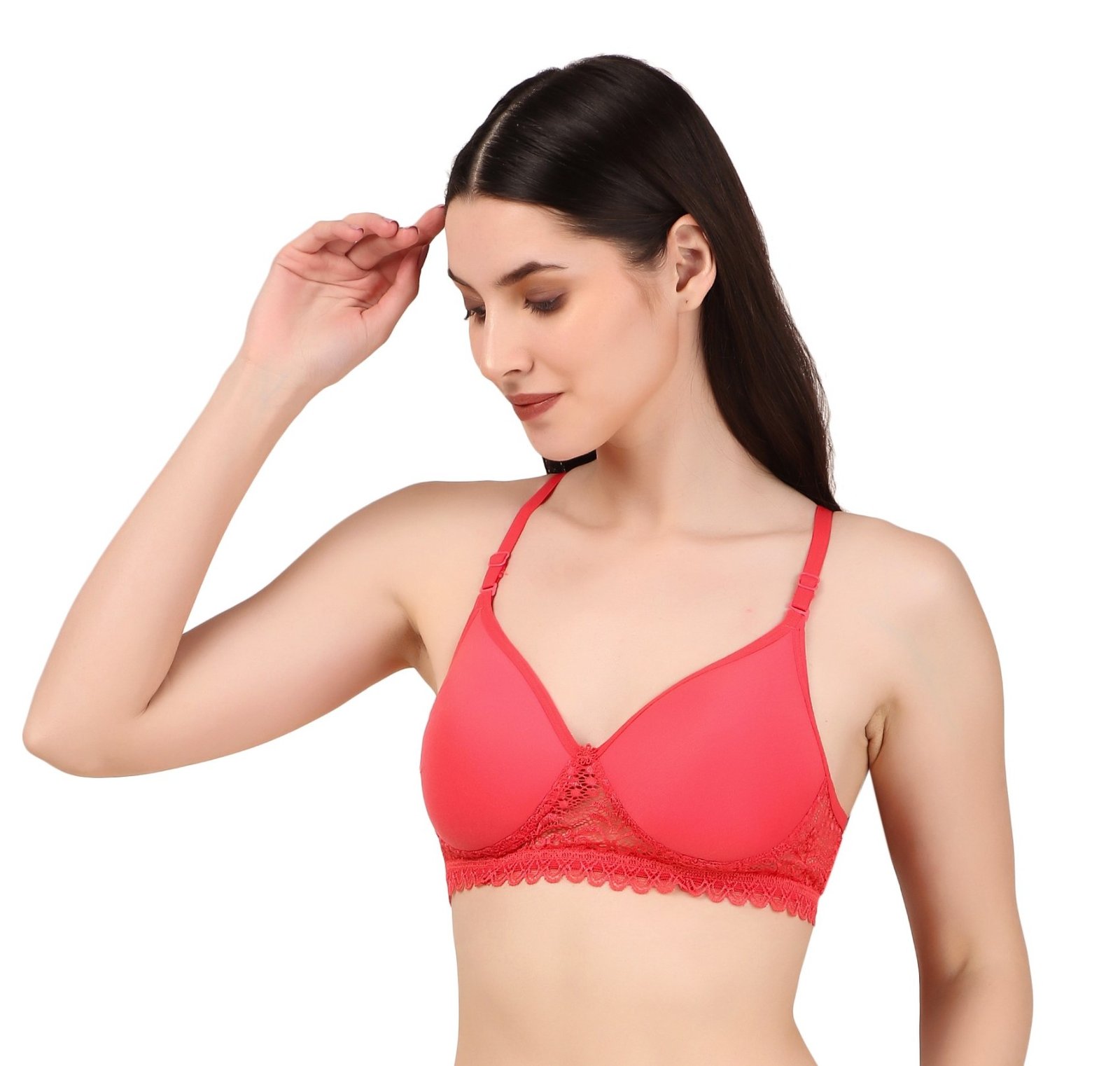 EleganceDot Side Lace Padded Bra