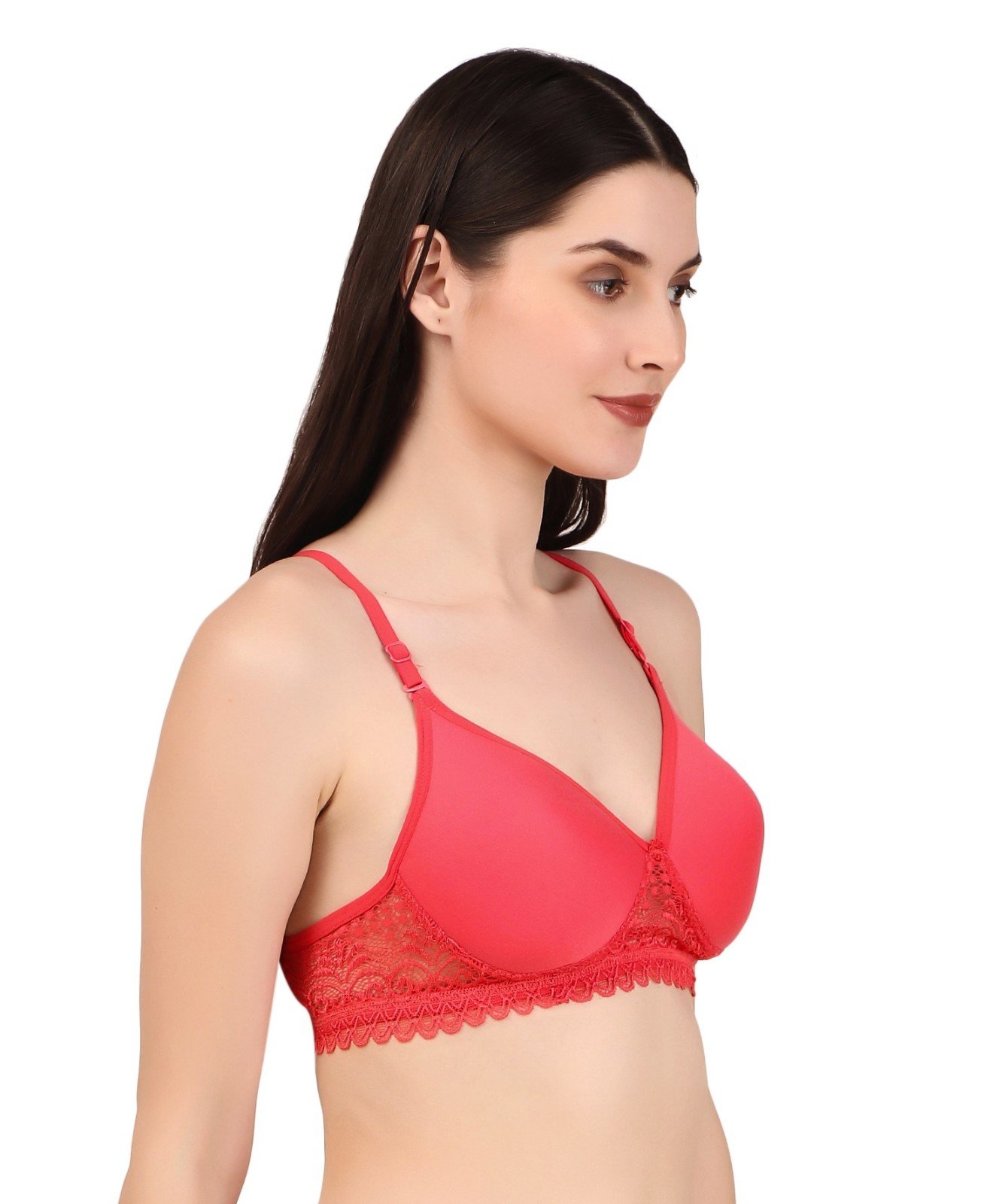 EleganceDot Side Lace Padded Bra