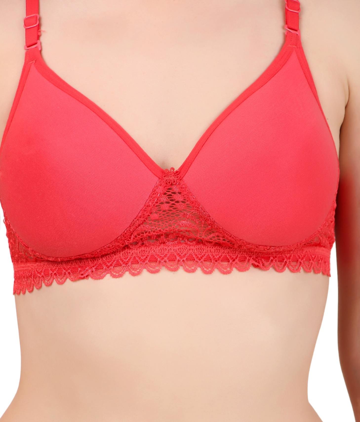 EleganceDot Side Lace Padded Bra