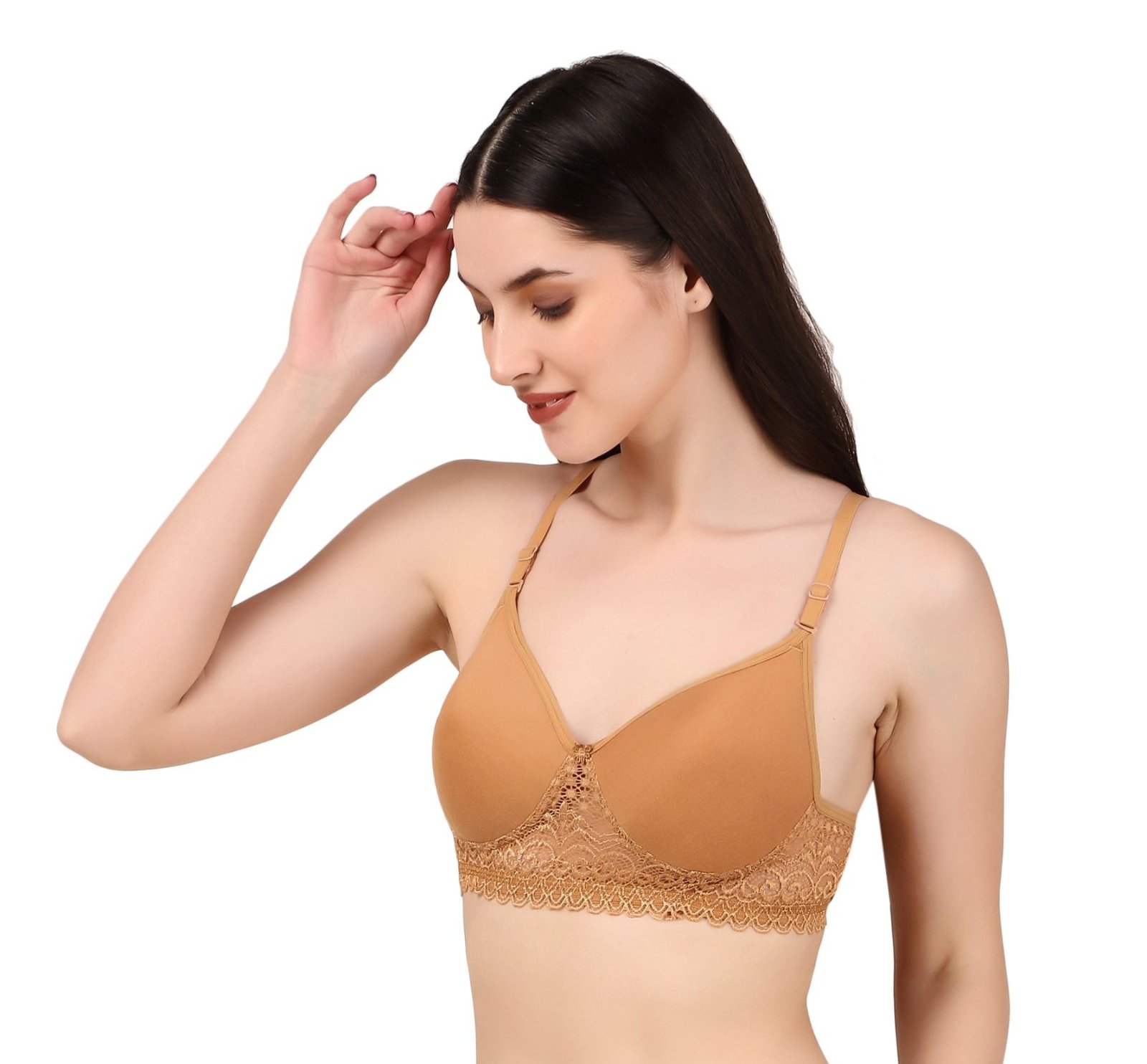 EleganceDot Side Lace Padded Bra