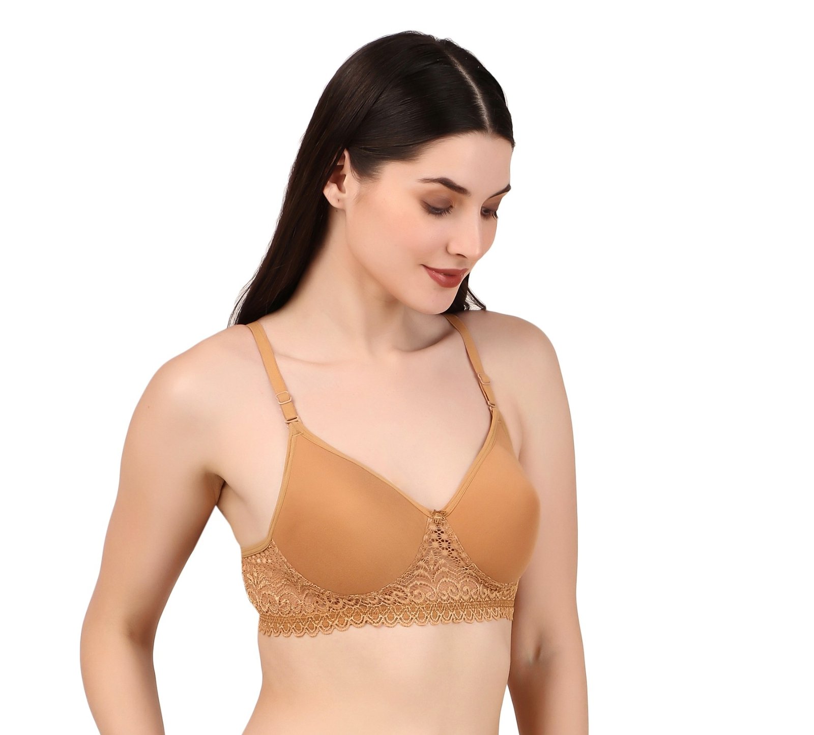 EleganceDot Side Lace Padded Bra