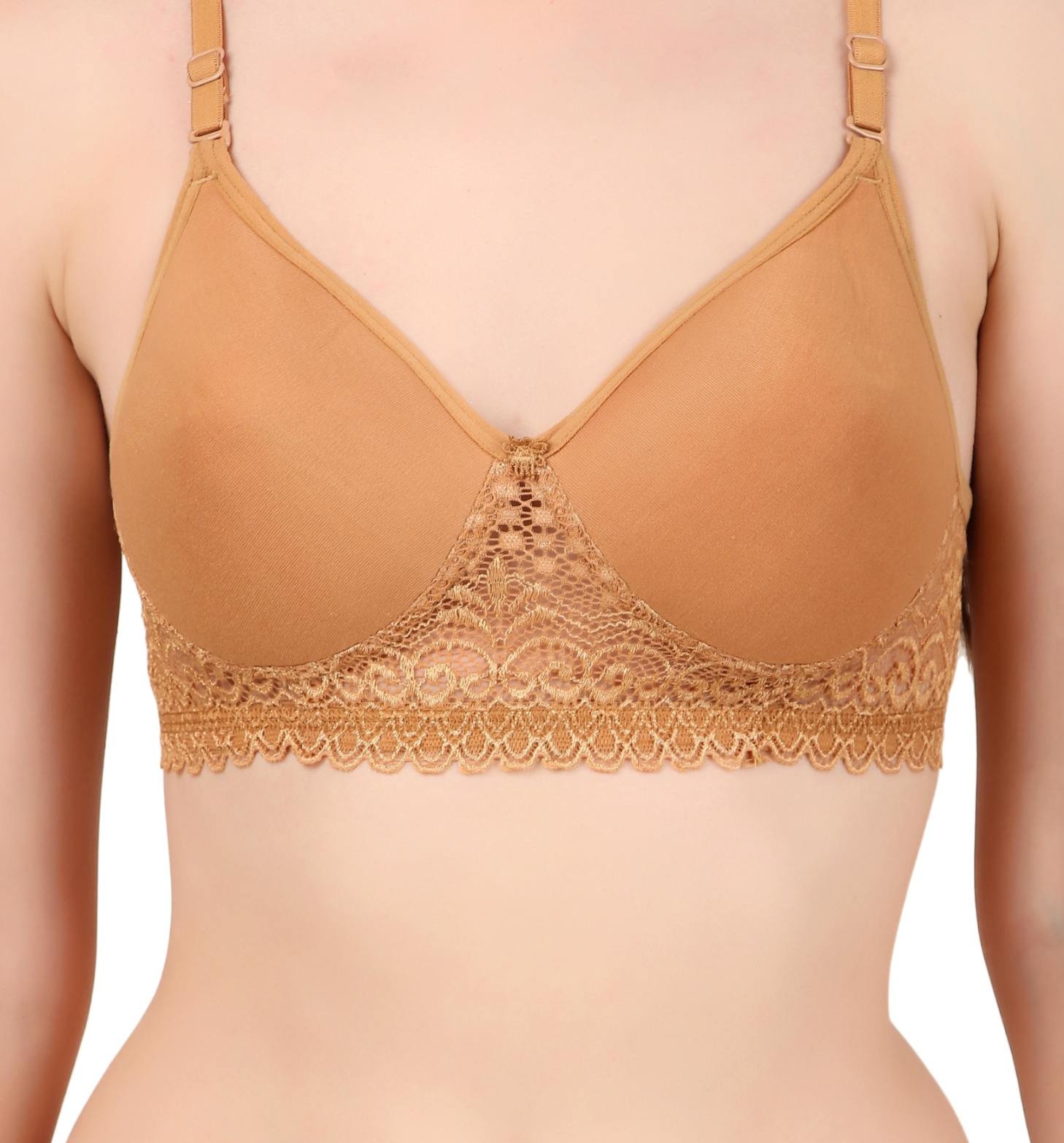 EleganceDot Side Lace Padded Bra