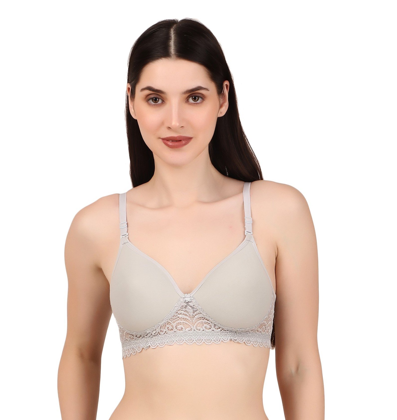 EleganceDot Side Lace Padded Bra