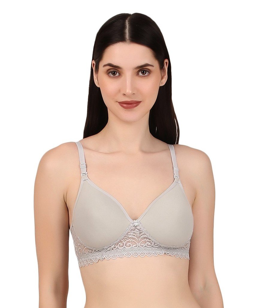 EleganceDot Side Lace Padded Bra