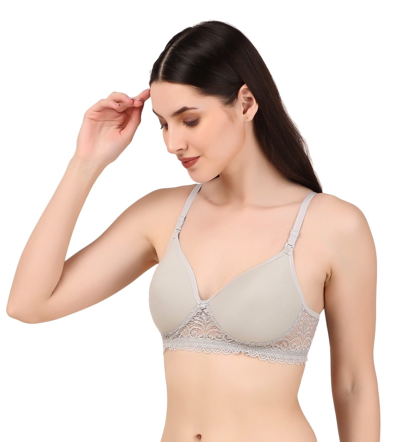 EleganceDot Side Lace Padded Bra