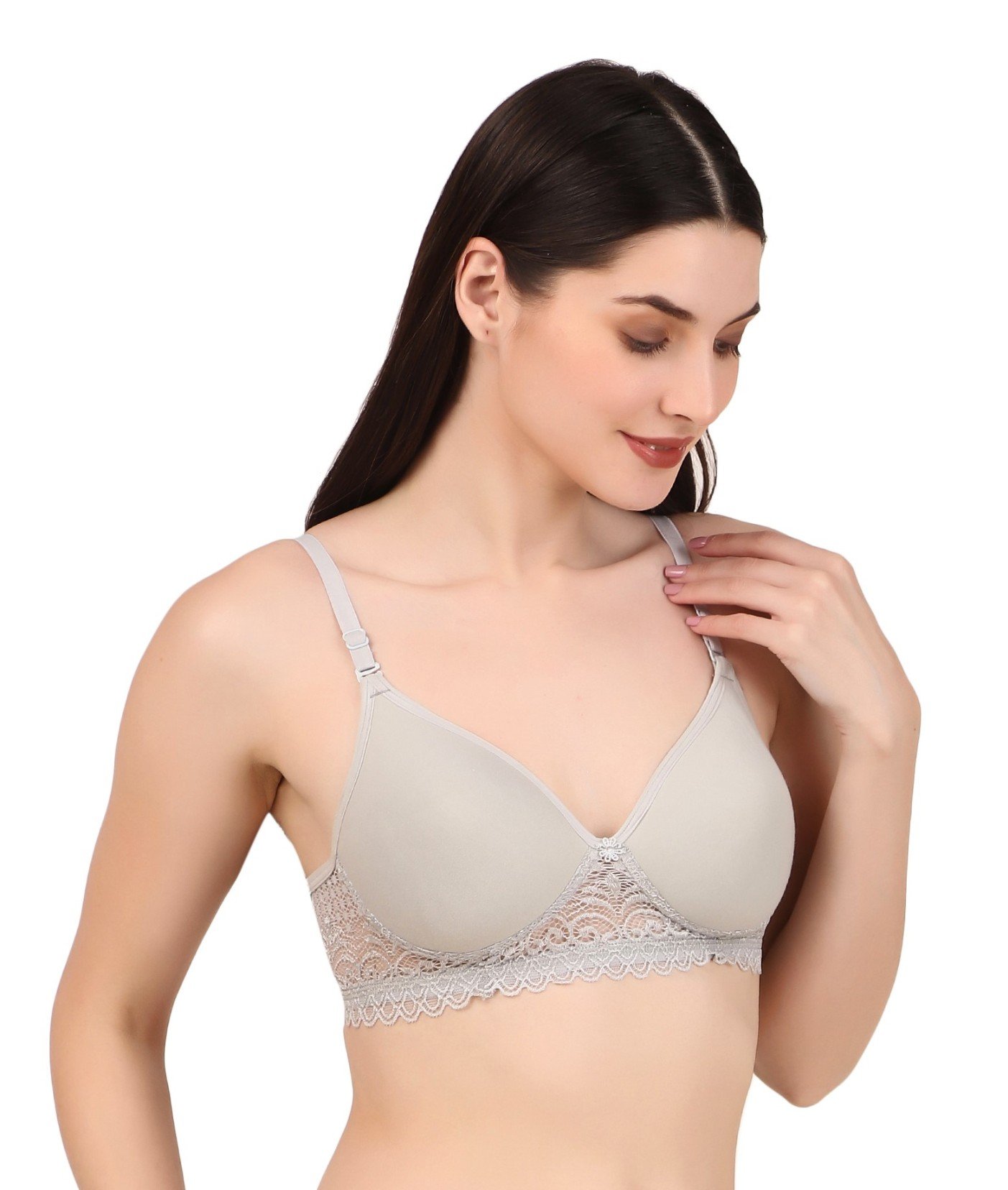 EleganceDot Side Lace Padded Bra