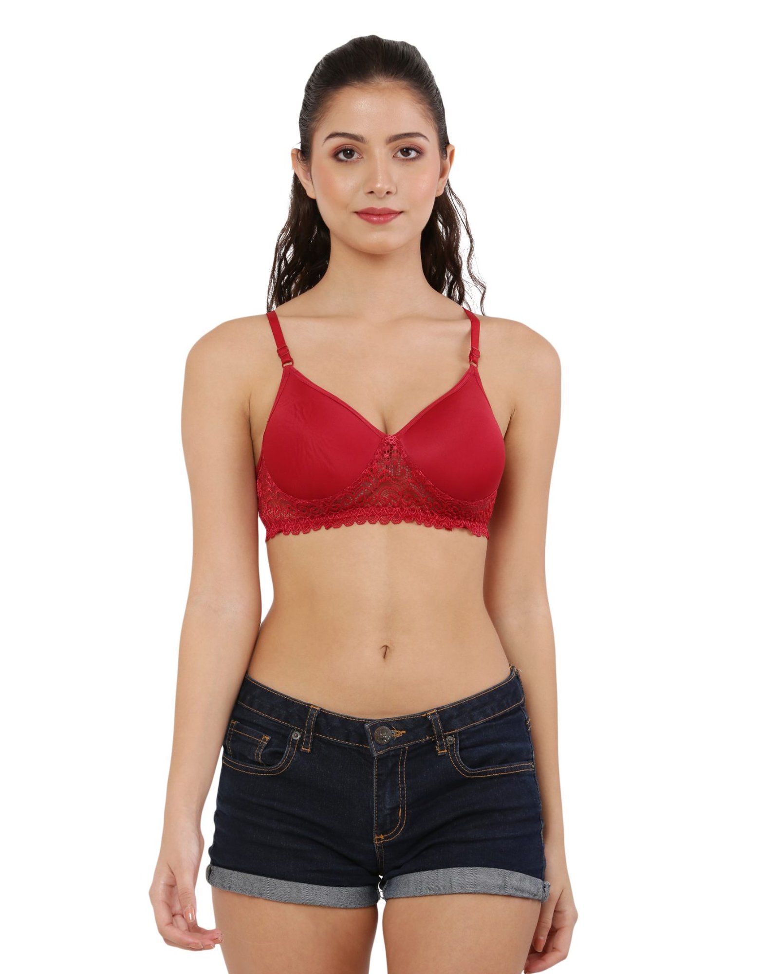 Seamless Padded Lace Bra Bralette