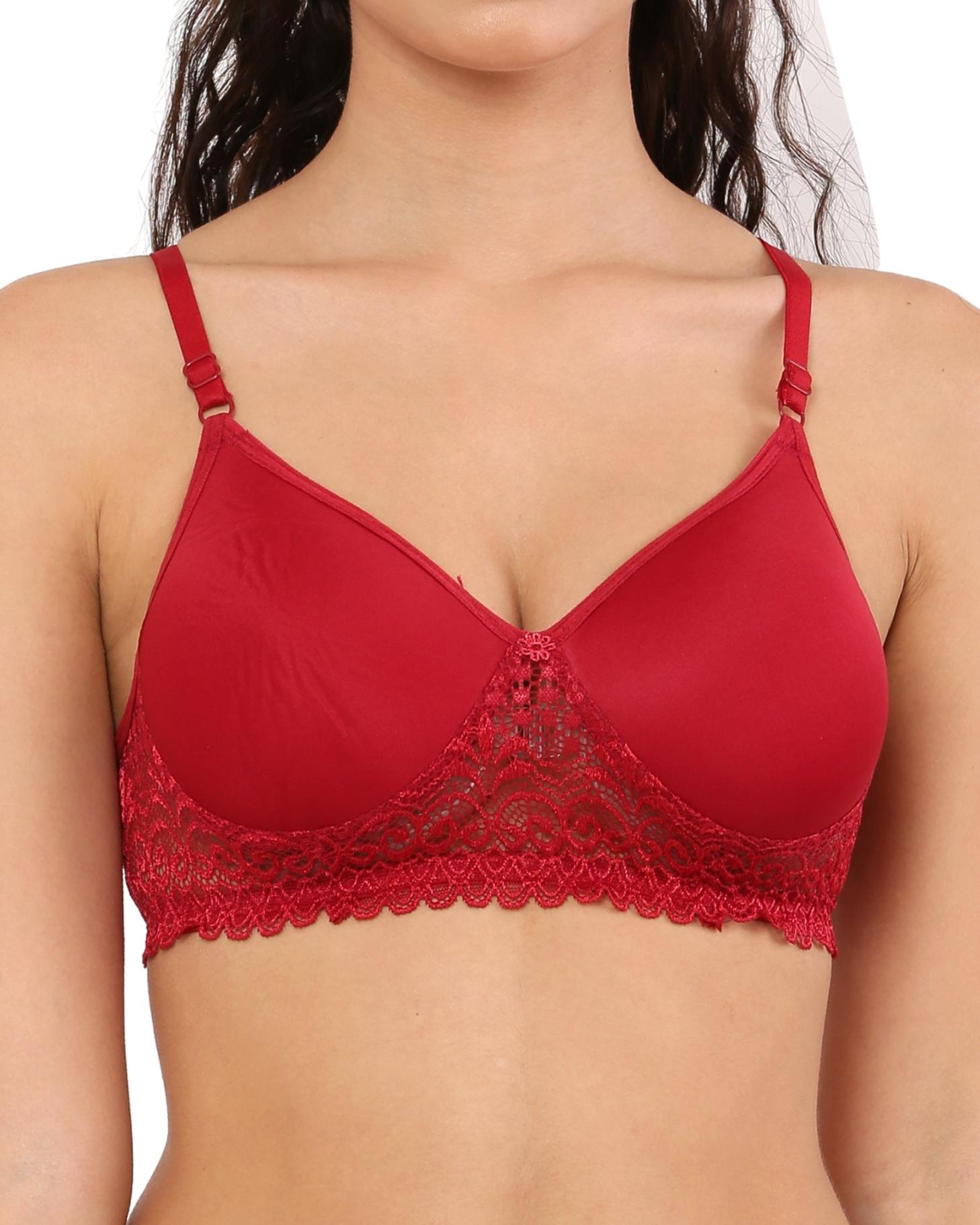 Seamless Padded Lace Bra Bralette