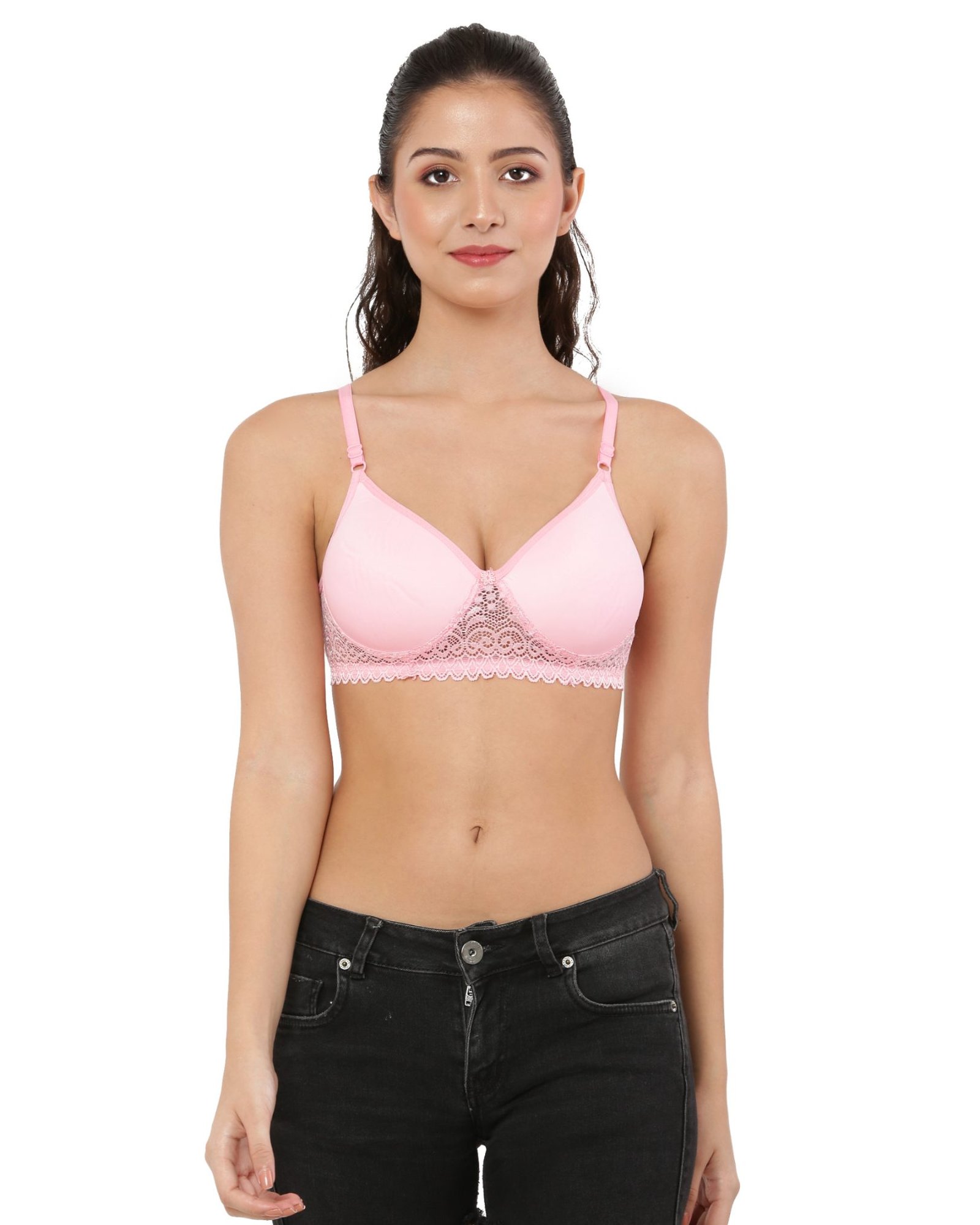 Seamless Padded Lace Bra Bralette
